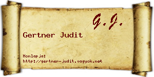 Gertner Judit névjegykártya